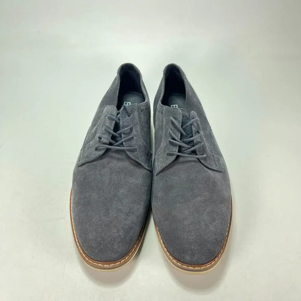 BP Shane-Lea Dark Gray Suede Casual Low Top Plain Toe Derby Shoes Men's Size 12M
